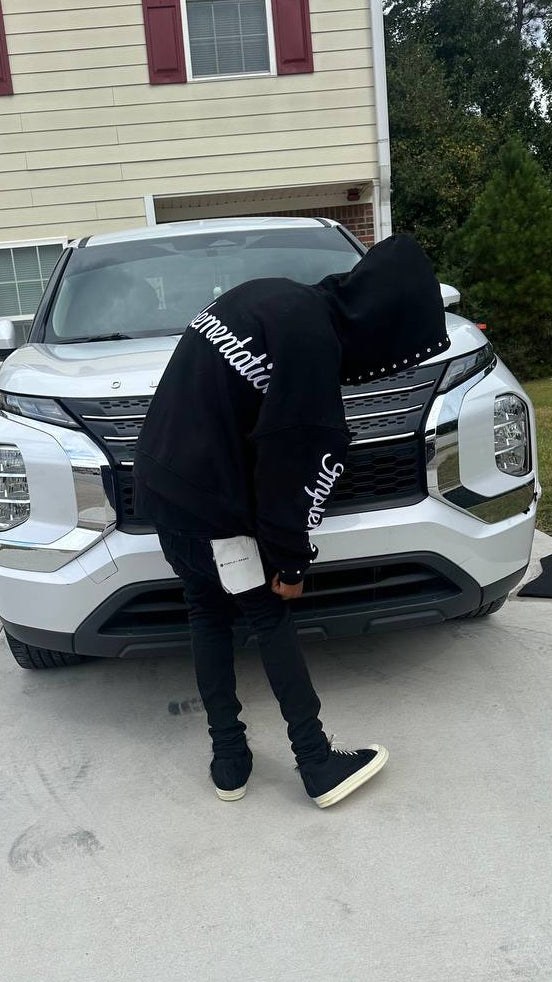 Black Impl6ment zip-up