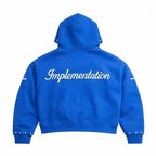 Blue “Impl6ment” Zip Up