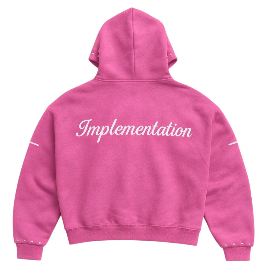 Pink “Impl6ment” Zip up