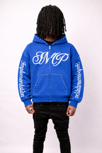 Blue “Impl6ment” Zip Up