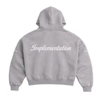 Grey “Impl6ment” Zip Up