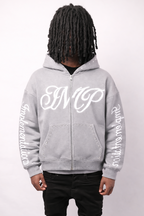 Grey “Impl6ment” Zip Up