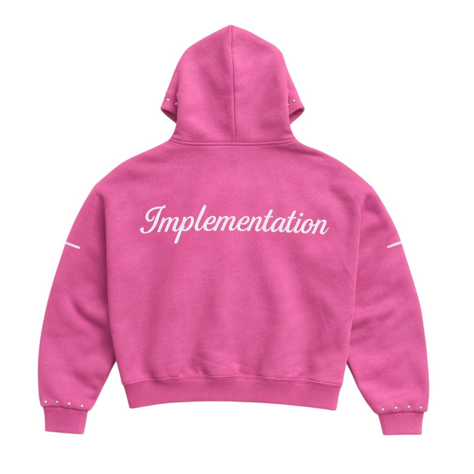 Pink “Impl6ment” Zip up